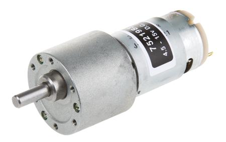 752-1983 RS PRO Geared DC Motor, 7 W, 4.5 → 15 V dc, 114 gcm, 7300 rpm, 6mm Shaft Diameter