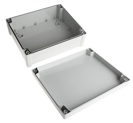 TA-292411-ENCLOSURE Fibox TEMPO Series Grey ABS Enclosure, IP65, Grey Lid, 289 x 239 x 107.4mm