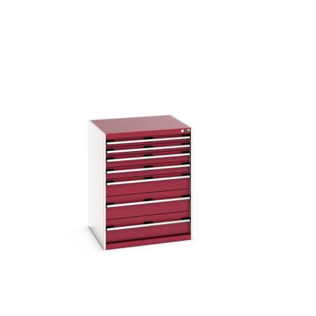 40028023-24V Bott 7 Cabinet, Steel, 1000mm x 750mm x 800mm, Red