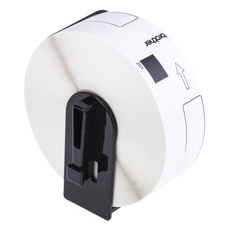 DK 11201 Brother White Black Print Label Roll, 90mm Width, 29mm Height, 400Per Roll Qty