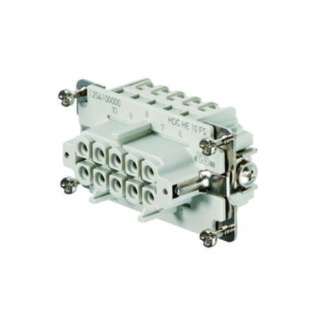 1204100000 Weidmuller Contact Insert, 16A, Female, HE Series, 10 Contacts