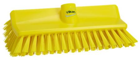 70476 Vikan Medium Bristle Yellow Scrubbing Brush, 41mm bristle length, Polyester bristle material