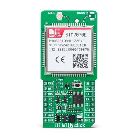 MIKROE-6287 MikroElektronika Multi Band LTE Module From SIMCom SIM7070E Wireless Communication Board Kit for And More, Asset