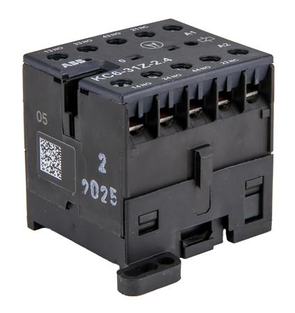 GJH1213001R5311-KC6-31Z-2-4W-17-32V-DC ABB Contactor Relay - 3NO/1NC, 4 A Contact Rating, 0.0024 kW, 17 → 32 V dc, 4P, KC6