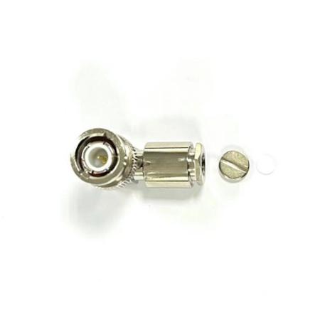 246-9444 RS PRO, Plug Cable Mount BNC Connector, 50Ω, Clamp Termination, Right Angle Body