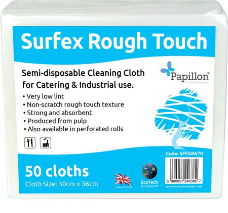 SFF400W70 EcoTech Surfex Dry Industrial Wipes, Roll of 400