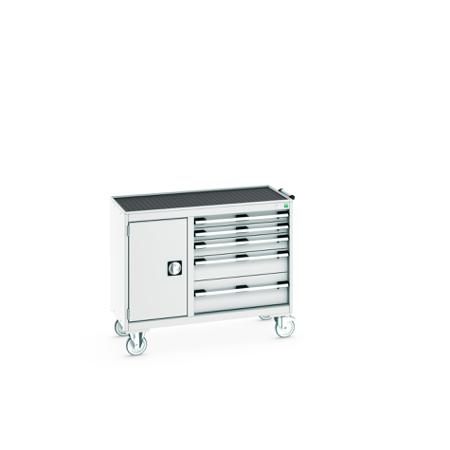 41006015-16V Bott 1 Door, 5 Drawer Sheet Steel Floor Standing Storage Cabinet, 1050 X 525 X 885mm