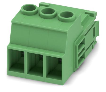 1718274 Phoenix Contact, 7.62mm Pitch, IPC 5/ 3-STGCL-7.62, 3 Way, , Pluggable Terminal Block, Inverted Plug, Cable Mount,