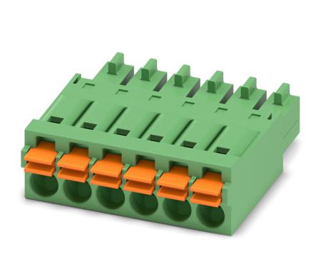 1952306 Phoenix Contact, 3.5mm Pitch, FMC 1.5/ 6-ST-3.5, 6 Way, , Pluggable Terminal Block, Plug, Cable Mount, Spring Cage