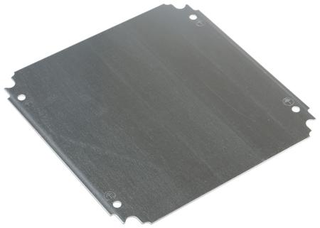 NSYMM33 Schneider Electric PanelSeT Series Sheet Steel Galvanised Mounting Plate, 250mm H, 2mm W, 250mm L for Use with Spacial