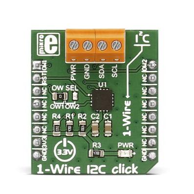 MIKROE-2750 MikroElektronika 1-Wire I2C Click Development Kit