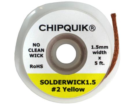 SOLDERWICK1.5 CHIPQUIK  5ft No Clean Desoldering Braid, Width 1.5mm