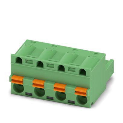 1183928 Phoenix Contact, 7.62mm Pitch, 5 HC/..-ST, GFKC 2, 4 Way, , Pluggable Terminal Block, Plug, PCB Mount, Push In Spring