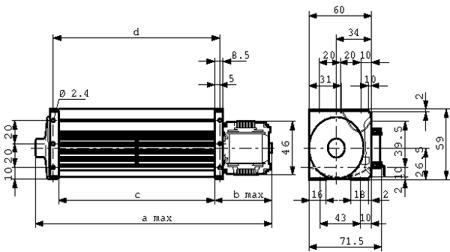 QL4-1500-2112-4420001 ebm-papst QL41500 Series Blower, 230 V, 50m³/h, ac Operation, 226 x 130 x 60mm