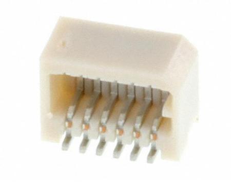 533091270 Molex 53309 Series Right Angle Surface Mount PCB Header, 12 Contact(s), 0.8 mm Pitch, 2 Row, Shrouded