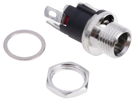 487-842 RS PRO DC Socket Rated At 5.0A, 12.0 V, Panel Mount, length 21.3mm, Nickel