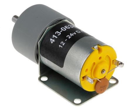413-0638 RS Pro, 12 V, 12 → 24 V dc, 600 gcm, Brushed DC Geared Motor, Output Speed 221 rpm