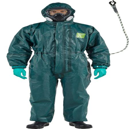 GR40T-00162-02 Ansell Green Coverall, EN 1073-2, EN 1149-5, EN 14126, S