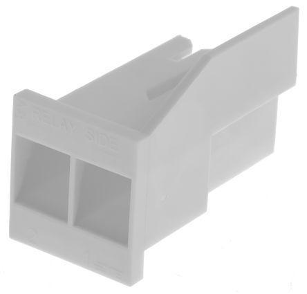 1969717-5 TE Connectivity Positive Lock .250 Mk I Series, 2 Way Nylon 66 Crimp Terminal Housing, Natural