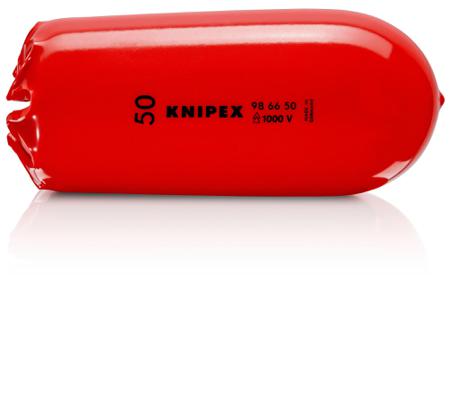 98 66 50 Knipex 135mm Black on Red Cable Cover in Plastic, 50mm Inside dia.