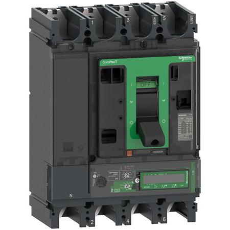 C40F47E400 Schneider Electric, ComPacT MCCB 4P 400A, Breaking Capacity 10 kA, Fixed Mount