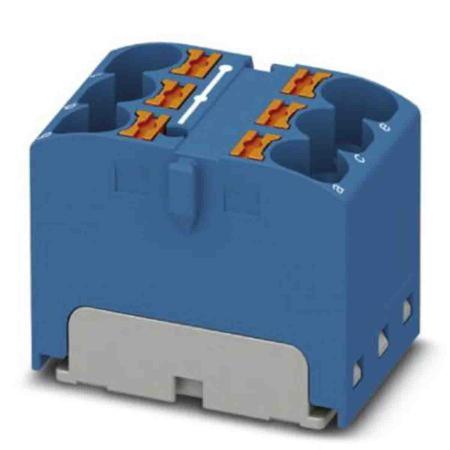 3273924 Phoenix Contact Distribution Block, 6 Way, 6mm², 32A, 450 V, Blue