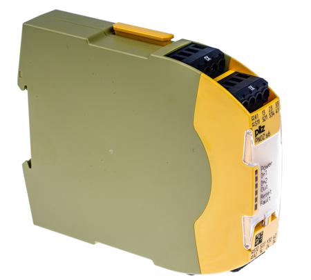 750106 Pilz 24 V dc Safety Relay Dual Channel with 3 Safety Contacts and 1 Auxilary Contact Compatible With Two-Hand Control