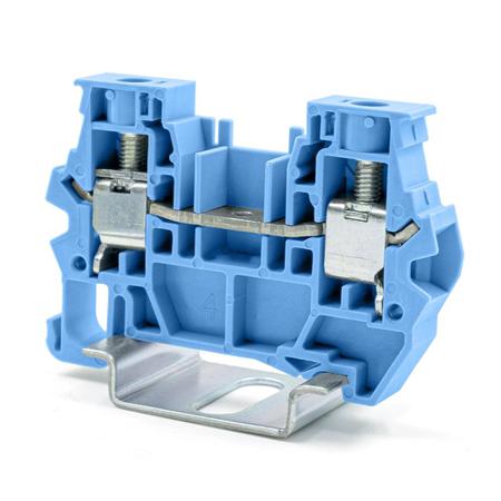 262-4386 RS PRO Blue Feed Through Terminal Block, 6mm², 1-Level, Clamp Termination