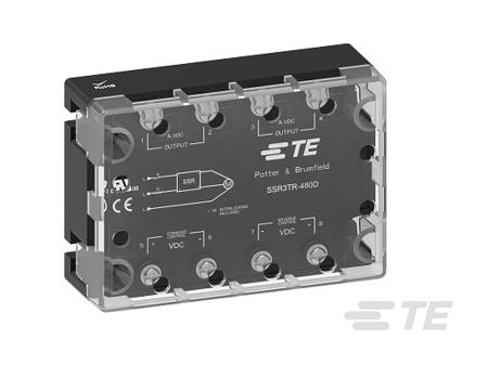 SSR3TR-480D25 TE Connectivity Panel Mount Solid State Relay 3 Phase, 25 A Max. Load, 480 Vrms Max. Load