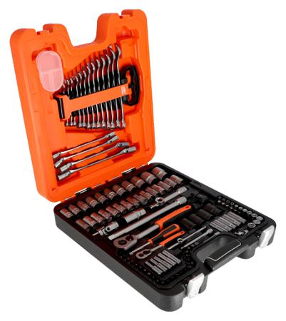 S108 Bahco , 108 Pieces Socket & Bit Set 1/2 in, 1/4 in Hexagon Drive