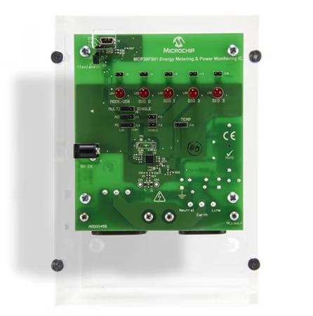 ARD00455 Microchip Evaluation Board for  for MCP39F501 Energy Metering & Power Monitoring Demonstration Board