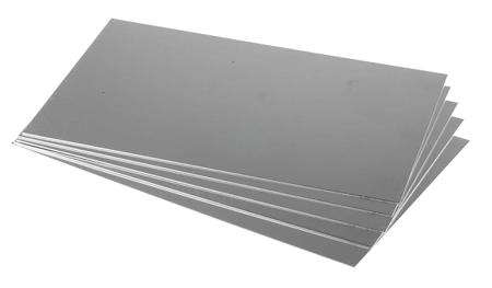434-043 Natural Aluminium Sheet, 200mm Long, 2.71g/cm³, 300mm x 1.2mm