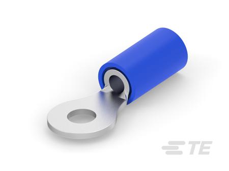 36158 TE Connectivity PLASTI-GRIP Series Insulated Tin Plated Crimp Ring Terminal, M3.5 Stud Size, 1mm² to 2.6mm², 16AWG