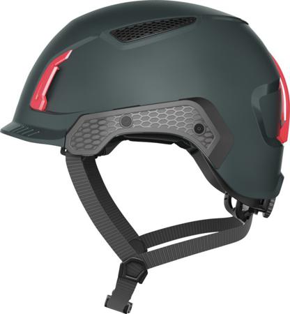 99773 ABUS Abus Grey Safety Helmet with Chin Strap, Adjustable, Ventilated