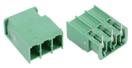 1804807 Phoenix Contact, 7.62mm Pitch, COMBICON PC, 3 Way, Right Angle, Pluggable Terminal Block, Header, Solder Termination,