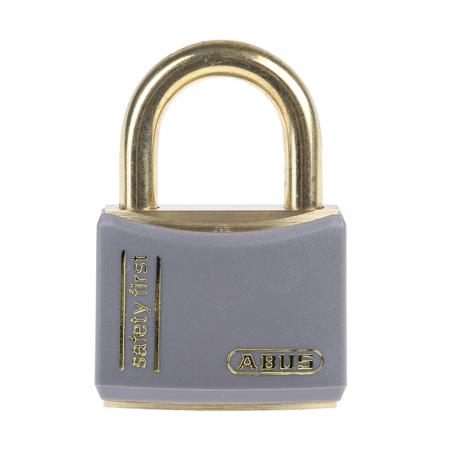 XR0084T40KA5 Abus 40mm Brass Safety Padlock with Key, 6.5mm Shackle