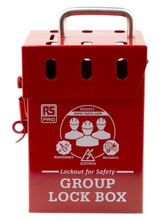 882-5933 RS PRO 6 Padlock Lockout Station, 110 x 110 x 155mm