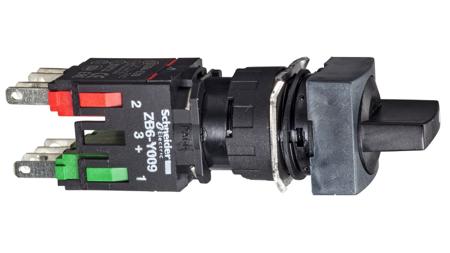 XB6CD225B Schneider Electric Handle Selector Switch - (SPDT) 16mm Cutout Diameter 2 Positions