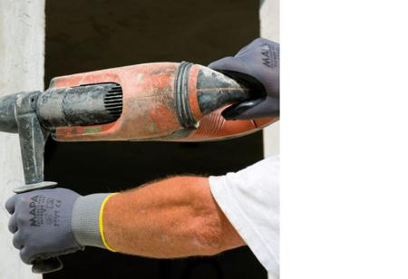 3455308---6 Mapa ULTRANE 553 Black, Grey Nitrile Assembly, Automotive Industry, Construction, Emergency Services Work Gloves, Size 6