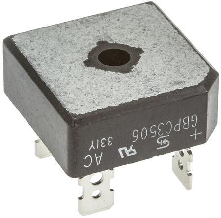 GBPC3506 Taiwan Semiconductor Bridge Rectifier, 35A, 600V, 4-Pin