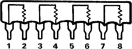 4608X-102-104LF Bourns, 4600X 100kΩ ±2% Isolated Resistor Array, 4 Resistors, 1W total, SIP, Through Hole