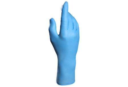 34980459 Mapa Solo 980 Blue No Nitrile Disposable Gloves, Size 9, XL, 50Gloves per Pack