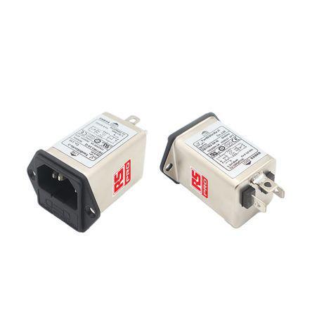 180-5196 RS PRO,4A,115/250 V Male Panel Mount IEC Inlet Filter,Quick Connect 1 Fuse