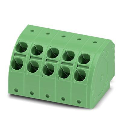 1725536 Phoenix Contact, 5mm Pitch, 5/..-PH, PTDA 2, 10 Way, , Pluggable Terminal Block, Plug, PCB Mount, Push In Spring