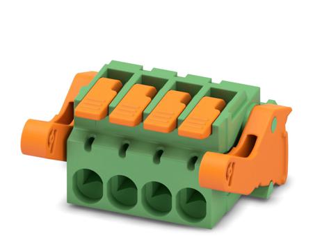 1110609 Phoenix Contact, 5.08mm Pitch, 4 Way, , Pluggable Terminal Block, Plug, Cable Mount, Push-In Termination,