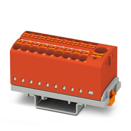 3273114 Phoenix Contact Distribution Block, 19 Way, 4mm², 24A, 690 V, Red