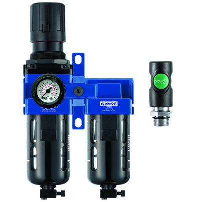 KTB-CSM3ES PREVOST G 1/2 FRL Assembly, 0.01μm Filtration Size Integrated Pressure Gauge