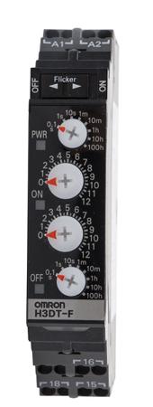 H3DT-F-24-240VAC-DC Omron H3DT Series DIN Rail Mount Timer Relay, 24 → 240V ac/dc, 2-Contact, 0.1 s → 1200 h, 1-Function, SPDT