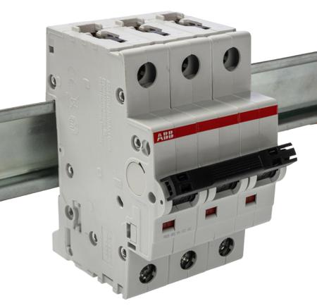 2CDS253001R0024--S203-C2 ABB System M Pro 2A MCB Mini Circuit Breaker3P Curve C, Breaking Capacity 6 kA