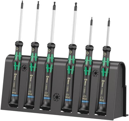05118156001 Wera Hexagon Precision Screwdriver Set, 6-Piece